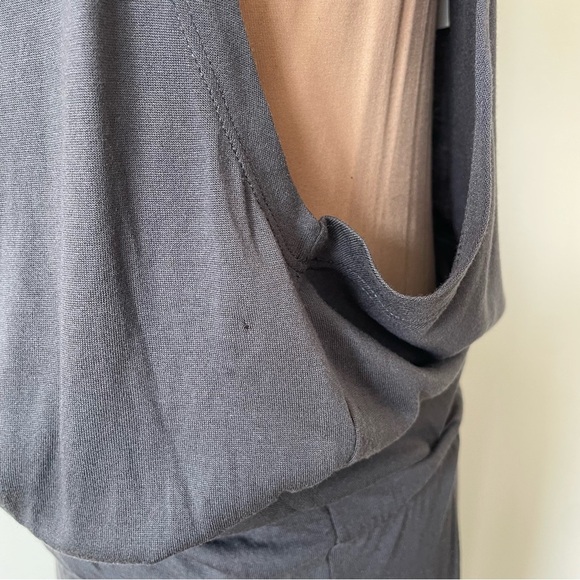 2nd Day Birger et Mikkelsen Menna Asphalt Gray Modal Wrap Ruched Dress NWT Sz S - Picture 9 of 10